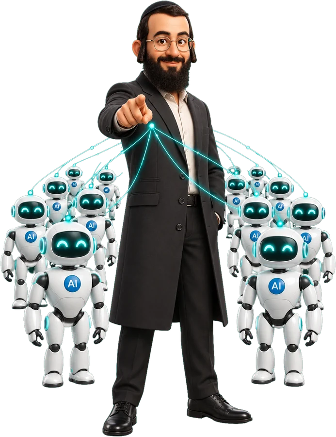 הדמותג של SHWADRON.AI מפקד על צבא של סוכני AI